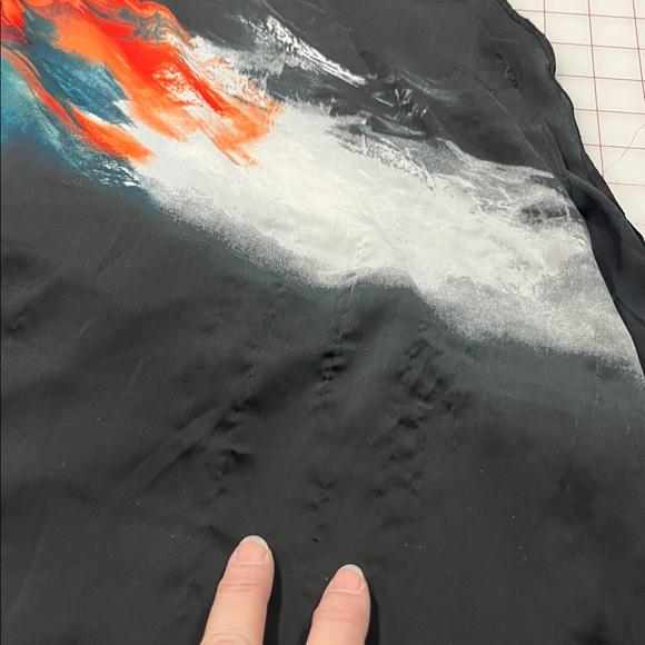 ADRIANNA PAPELL Romantic Moody Chiffon Strapless Ruched Bodice Floral Gown 18/20 - Picture 10 of 16